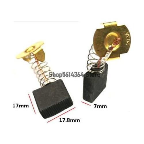10pcs 044 7x17x18mm Electric Tool Carbon Brush 23/32" x 43/64" x 17/64"