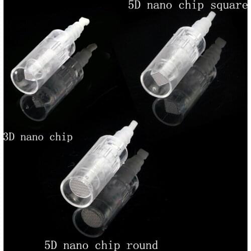 10pieces 3D 5D nano cartridges for dr pen MYM N2 M7 M5, anti aging micro-needles replaced cartridge for meso derma pen
