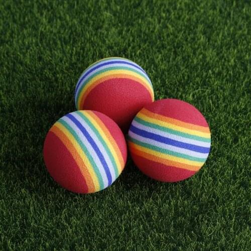 20pcs Golf 42mm EVA Foam Indoor Practice Golf Soft Rainbow Balls Golf Swing Training Balls Sponge Foam Golf Ball Dropshipping