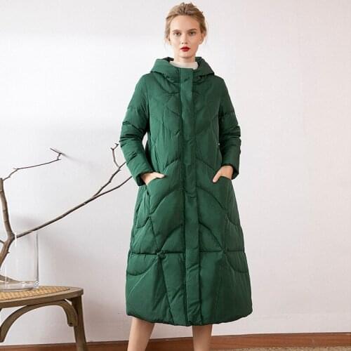 2019-2020 Winter Down Jackets Girls Long More than 350g 90% white duck down content thicked down coat hooded women 199020