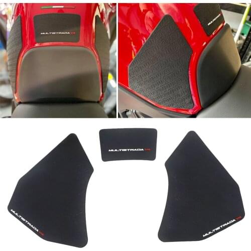2021 Motorcycle Side Fuel Tank Pad Stickers Rubber Stickers FOR DUCATI Multistrada V4 S V4S Waterproof Non-slip
