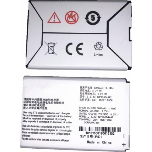 New 3000mAh Li3730T42P3h6544A2 Battery For ZTE MF286 MF279 Z289L MF286A MF96 MF96U Z289 Z289G 4G LTE WIFI Router