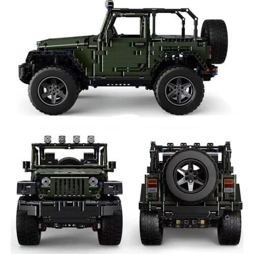 MOULD KING Battery Remote Control Jeep Car Building Block Set Toy Boys Girls Features Model Off-road Vehicle Toy 13124