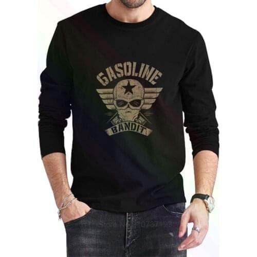 Biker Wing Logo Classic Black T-Shirt 2021 Newest Summer Mens Long Sleeve Popular Tees Shirt Tops Novel Unisex