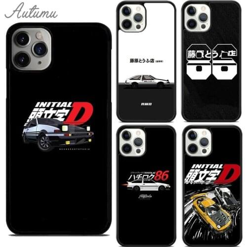Japan Anime Initial D Car Phone Case for iPhone 11 12 Pro Max mini X XR XS SE 2020 5s 6S 7 8 Plus Samsung Galaxy S8 S9 S10 Cover