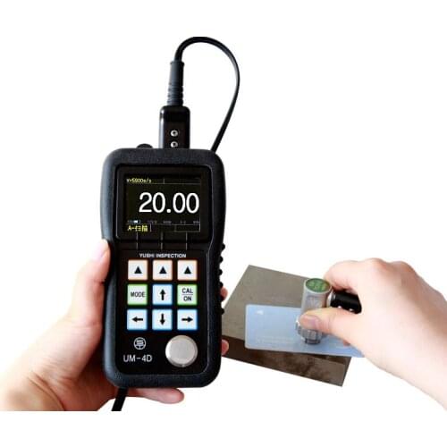 YUSHI Digital Thickness Measuring Instrument Gauge Portable Ultrasonic Thickness Gauge with Probe