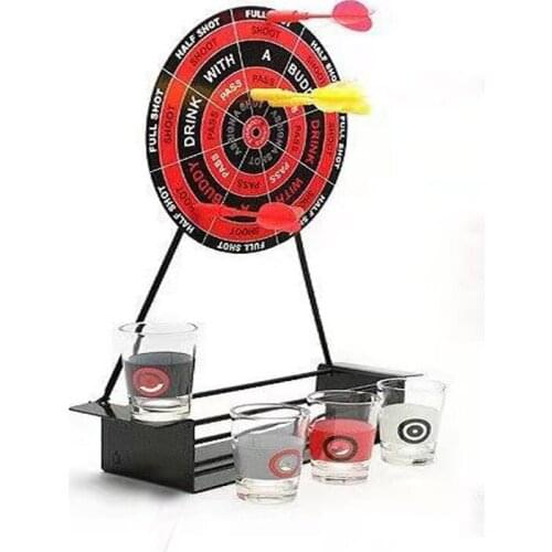 Hot Sale Mini Dart Drinking Game Dart Shot Bar Game Party Games Party Games Roulette With 4 Glass Cups And 4 Darts