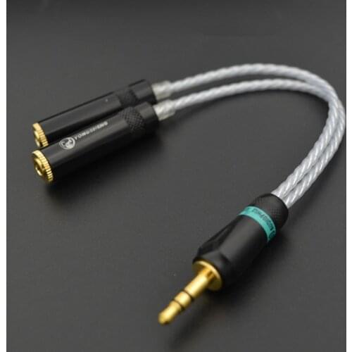 Hifi Stereo 3.5mm Male to 2 3.5mm Female Cable Nordost odin 3 Line In Car Aux Cable Headphone Amplifier