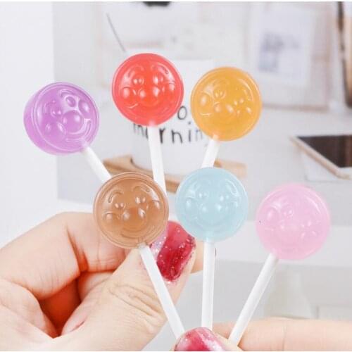 20pcs/lot Kawaii Resin Lollipop Cabochons Handmade Resin Material DIY Hair Bow Decorative