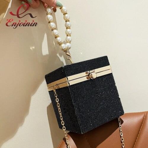 Square Diamond Acrylic Party Clutch Evening Bag for Women Luxury Gold Purses and Handbags Female Chain Shoulder Bag Wedding Bag