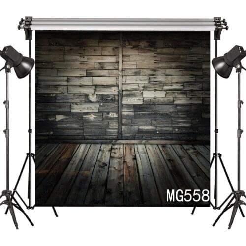 LB Polyester & Vinyl Retro Old Splicing Wooden Wall Grunge Photography Backdrop For Studio Photo Props Photographic Background