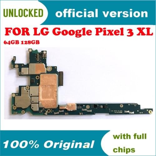 64G128G For LG Google Pixel 3XL Mainboard Original Unlocked Official System Motherboard Complete Logic Board With Chips Android