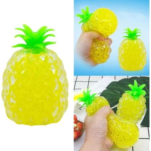 Yellow Pineapple Model Squishy Toys Creative Decompression Fake Fruit Vent Ball for Kids Gift Adult Office Pressure Relief