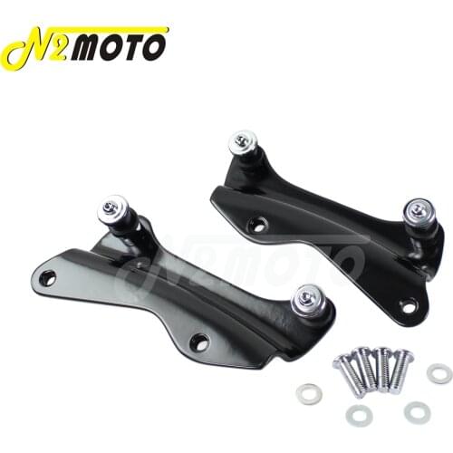 Motorcycle Black 4 Point Sissy Bar Luggage Rack Docking Hardware Kit for Harley Touring Road King Street Glide 2014-2017