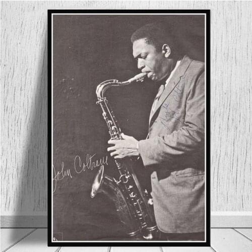 Jazz Musician Music Star John Coltrane Picture Bedroom Living Art Home Wall Decor Quality Canvas Painting Poster картины plakat