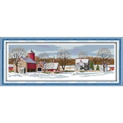 Northern scenery cross stitch kit 18ct 14ct 11ct count printed canvas stitching embroidery DIY handmade needlework
