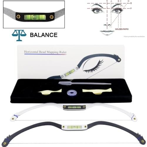 New Level Ruler Eyebrow Ruler Microblading Mapping String Marker Permanent Makeup Tattoo Supplies with Mapping Thread Pre-inked