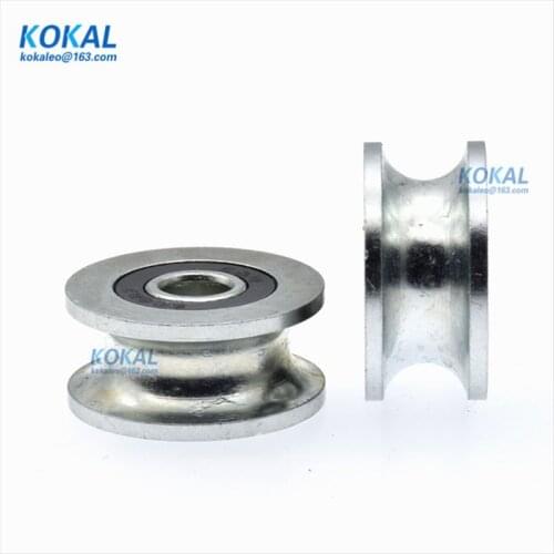 [U0830-14] 1PCS U/V Bearings rolamento U Groove Ball Bearing U608 U628 698 Pulley For Rail Track Linear Motion System 8*30*14mm