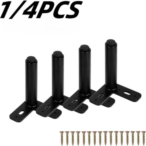 1/4PCS Adjustable Metal Furniture Legs Replacement for Sofa Office Couch Cabinet TV Stand Leg Black Iron with Screws