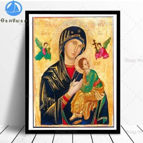 Needlework Diamond Painting Virgin Mary Diamond Embroidery All Drill Rhinestone Mosaic Picture by number hobby gift photo custom