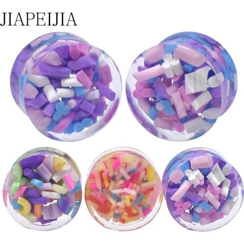 Cute Chocolate Acrylic Ear Tunnels Plugs Ear Expander Stretcher Plug for Ear Body Piercing Jewelry 6-30mm