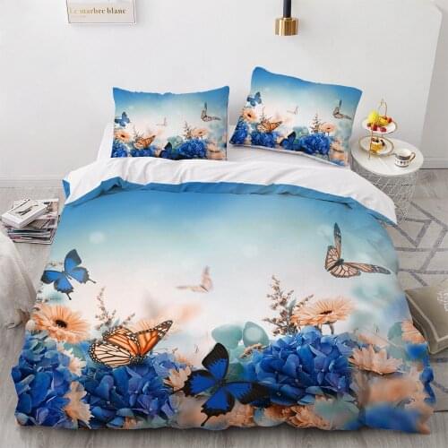 Simple Bedding Sets 3D Plant Flower Duvet Quilt Cover Set Comforter Bed Linen Pillowcase King Queen Full Double Home Texitle