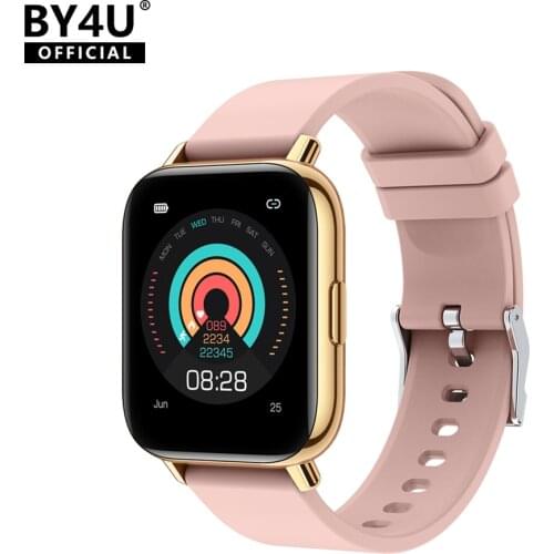 BY4U P40 Smart Watch Women IP68 Waterproof Heart Rate Blood Pressure Monitor Watches Fitness Tracker Sports Smartwatch Men