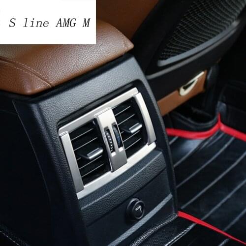 Car styling Rear Seat Air Conditioning Vents Decoration Frame Cover Trim Stickers Accessories For BMW F30 3 series GT 320i 328i