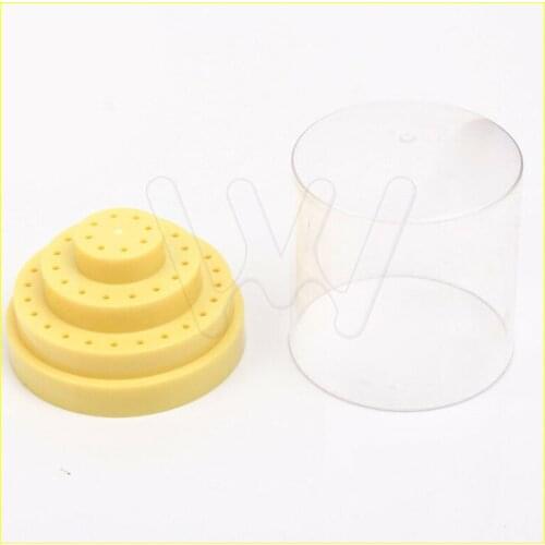 Dental Lab Instrument 48 Holes (Round) Plastic Bur Holder Burs Block Case Box