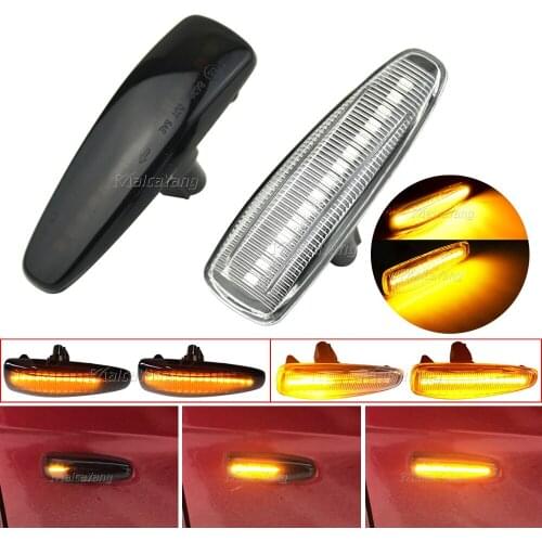 LED Dynamic Turn Signal Light Side Fender Marker Lamp Trim For Mitsubishi Lancer Evolution Evo X Outlander Sport RVR ASX Mirage