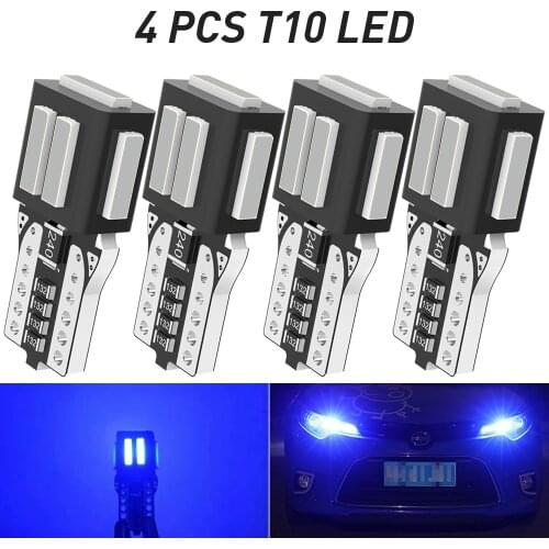 T10 W5W 194 168 Led Canbus Led Car Interior Lights 7SMD White Blue 12V Auto Clearance Lights for Ford Focus 1 2 3 Fiesta Mondeo