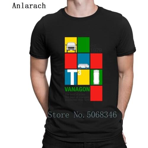 Vanagon Volkswagon Design Est 1979 Blocks T Shirt Anti-Wrinkle Knitted Humor Standard Unisex S-XXXL Cotton Spring Autumn Shirt