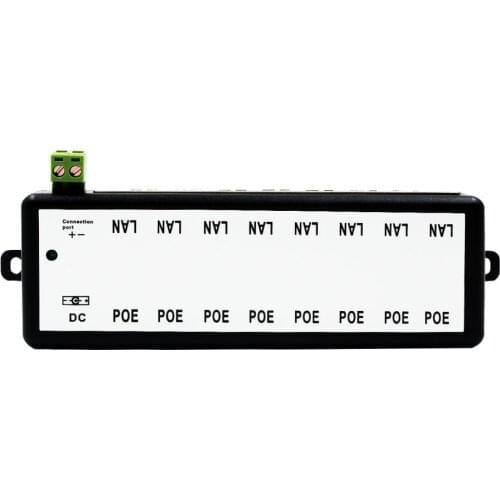 Witrue POE Injector 4 Ports 8 Ports for Video Surveillance IP Cameras Power Over Ethernet IEEE802.3af