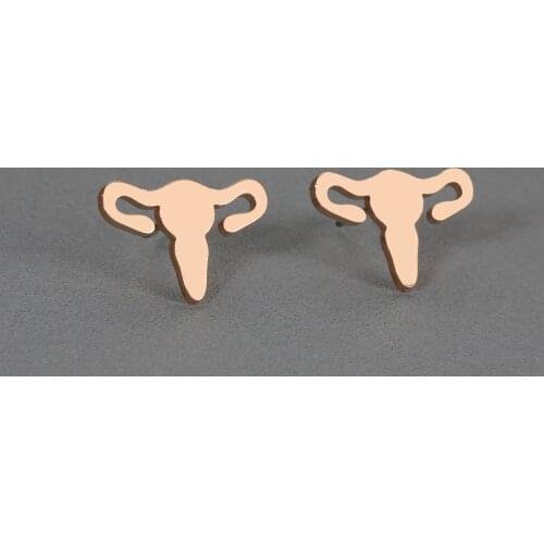 Female Uterus Stud Earring Care Women Health Badge Jewelry Doctor Nurse Medical Student Jewelry Feminist Gift
