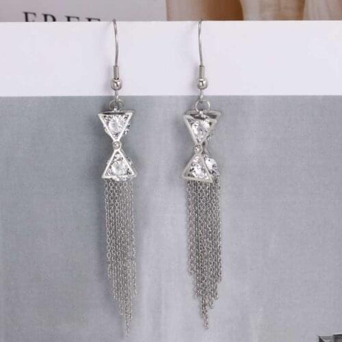 XUANHUA Tassel Earings Fashion Jewelry Accessories Drop Earrings For Women Stainless Steel Jewelry Woman Charms