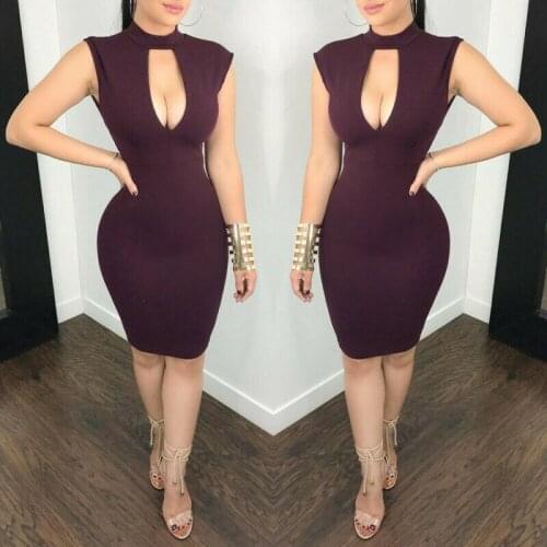 Women Sleeveless Bodycon Hollow Sleeveless High Waist Backless Clubwear Wine Red Lace Party Club Short Sexy Hot Dress Tight