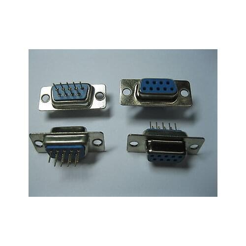 10 pcs D-Sub 9 Pin Female PCB Connector for PC Use DIP