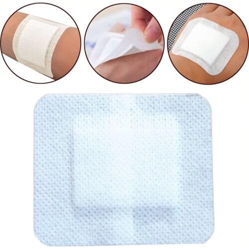 10 Pcs/Bag Hypoallergenic Non-woven Adhesive Wound Band Aid Bandage Wound Breathable Hemostatic Paste First Aid Kit