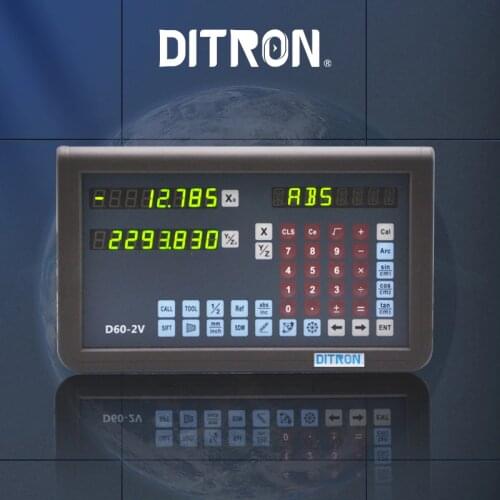 2 Axis D60-2V Ditron DRO Digital Readout Position Display with Large LED Screen for lathe machine milling machine