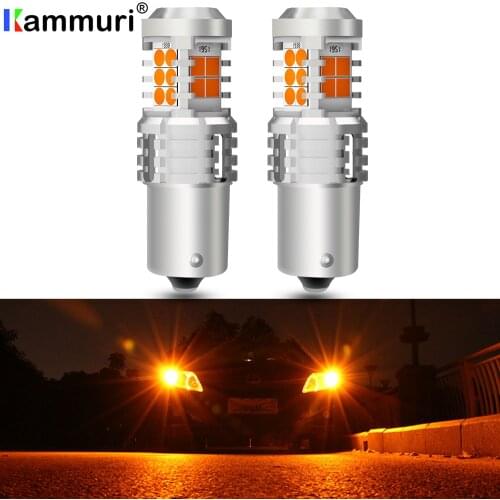 2Pcs No Hyper Flash Canbus No error Amber P21W PY21W Led Turn Signal Light For Seat Leon 1 2 3 NK1 MK2 MK3 1M 1P 5F (1999-2018)