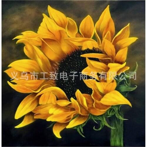 5D DIY Diamond Painting Sunflower Flower Rhinestones Pictures Diamond Embroidery Sale Landscape Diamond desert