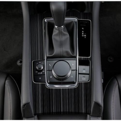 Right Hand Drive Accessories for Mazda 3 Axela Gear Shift Panel Stainless Steel Decoraton Interior Cover Trim