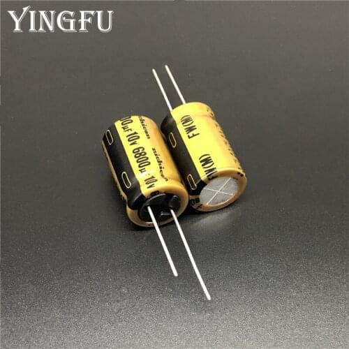 2pcs/10pcs 6800uF 10V NICHICON FW Series 16x25mm 10V6800uF Audio Aluminum Electrolytic Capacitor