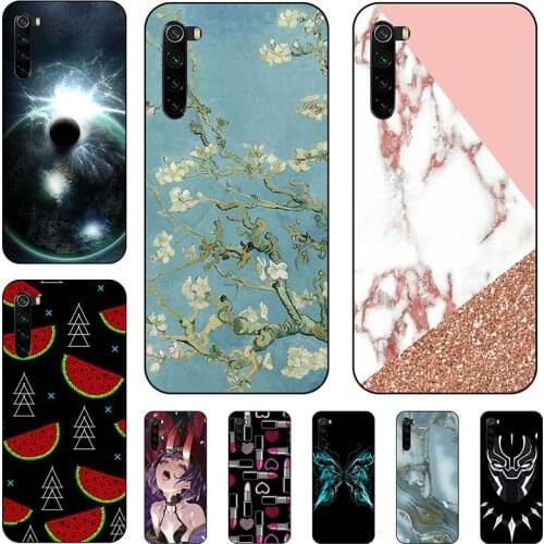 For Xiaomi Redmi Note 8 Note8 Cover Soft TPU Silicone Shell For Redmi Note 8 Note8 Case Floral Case For Redmi Note 8 Coque Bag