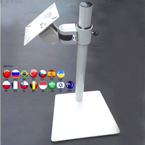 DL-AOC1 10"-27" 25" height adjustable 10kg metal base single monitor desktop stand screen mount full motion tilt swivel 360