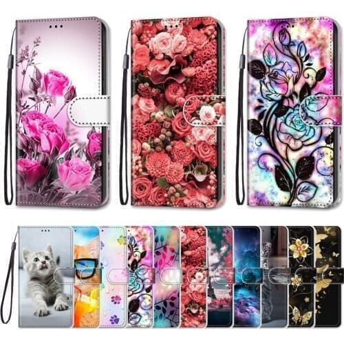 For LG Stylo 7 5G Case PU Leather Flip Capa For LG Stylo7 5G Cover Wallet Roses Pattern Funda For LG Stylo 7 5G Coque Shell Bag
