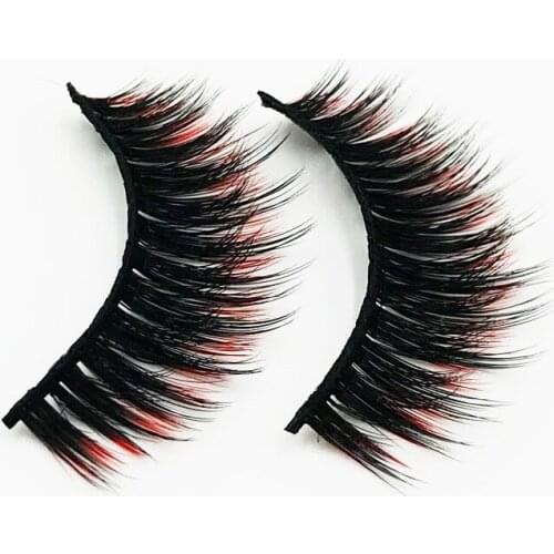 Flash girl 19 Styles colorful E10 one pair Faux Mink Thick Professional Eyelashes