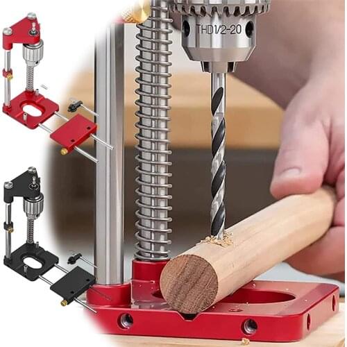 Alloy Steel Drill Locator Self Centering Drill Guide Red Portable Carpentry Hole Drilling Bit Template Positioner Tool For Home