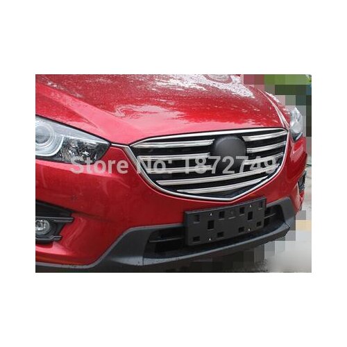 Chrome Front Grille Grill Cover mouldings Trim 9pcs For Mazda CX-5 2015 2016