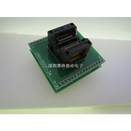 SSOP34 OTS-34-0.65-01 Burn-in Socket gold plating IC testing seat Test Socket test bench